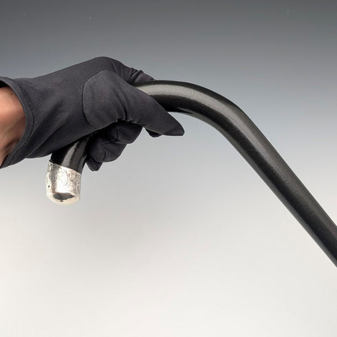 1923 年英國古董男士彎柄純銀裝飾手杖 94 公分 Kendall&Sons